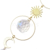 Brass Moon Sun Hanging Ornaments HJEW-JM02096-4