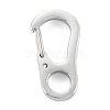 304 Stainless Steel Push Gate Snap Keychain Clasp Findings STAS-C024-09P-2