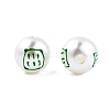 Mahjong Theme ABS Plastic Imitation Pearl Enamel Beads KY-G020-04B-1