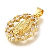 Rack Plating Brass with Cubic Zirconia Pendants KK-Z086-33G-06-2