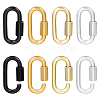 Unicraftale 8Pcs 4 Colors Alloy Screw Carabiner Lock Charms FIND-UN0003-30-1