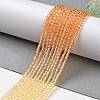 Transparent Gradient Color Glass Beads Strands GLAA-G101-2mm-08-3