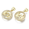 Brass Micro Pave Cubic Zirconia Pendants ZIRC-S061-199F-G-NF-2