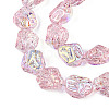 Transparency Electroplate Glass Beads Strands GLAA-T023-41A-03-3