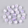 Transparent Spray Painted Glass Beads EGLA-N018-4mm-02-2