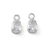 Brass Pave Clear Cubic Zirconia Charms CU-CBAD360-01P-01-1