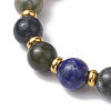 10mm Round Natural Indian Agate Beaded Stretch Bracelets for Women BJEW-JB10628-3