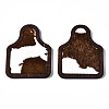 Eco-Friendly Cowhide Leather Big Pendants FIND-N049A-09A-09-1