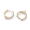 Brass Micro Pave Cubic Zirconia Huggie Hoop Earring Findings ZIRC-G156-07G-2