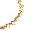 Brass Flat Round Charm Bracelets BJEW-JB05363-2