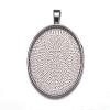 Alloy Pendant Cabochon Settings PALLOY-A15657-N-NF-1