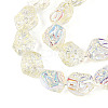Transparency Electroplate Glass Beads Strands GLAA-T023-41A-08-3