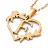 PVD Vacuum Plating 201 Stainless Steel Pendant Necklaces NJEW-R267-02F-G-4