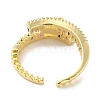 Brass Micro Pave Cubic Zirconia Cuff Rings RJEW-E295-48G-01-3