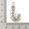 Brass Micro Pave Clear Cubic Zirconia Pendants KK-B099-01P-J-3