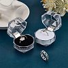 CHGCRAFT 40Pcs 2 Colors Octagon Transparent Plastic Ring Boxes CON-CA0001-019-5