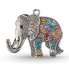 Tibetan Style Alloy Rhinestone Big Pendants LS-ALRI-L048-37AS-1