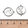 304 Stainless Steel & Natural Shell & Mustard Seed Pendants SA-CBA5608-03P-3
