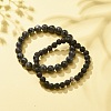 2Pcs 2 Style Natural Gemstone & Lava Rock Stretch Bracelets Set BJEW-JB08193-4