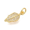 Rack Plating Brass Micro Pave Cubic Zirconia Pendants ZIRC-F142-36G-2