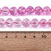 Crackle Transparent Glass Beads Strands GLAA-N063-10mm-12-2