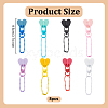 8Pcs Zinc Alloy Cell Phone Heart Holder Stand HJEW-OC00069-2