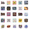 50Pcs Paper Self-Adhesive Picture Stickers AJEW-S036-07-5