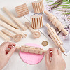 Wood Clay Modeling Tools Sets DIY-WH0195-04-3