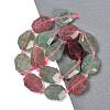 Natural Red & Green Strawberry Quartz Beads Strands G-B125-P28-01-2