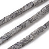 Natural Map Stone/Picasso Stone/Picasso Jasper Beads Strands X-G-G837-05-1