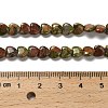 Natural Unakite Beads Strands G-P575-C11-6mm-5