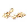 Eco-Friendly Brass Micro Pave Cubic Zirconia Pendants KK-K265-01G-M-2