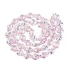 Electroplate Transparent Glass Beads Strands EGLA-N055-04A-03-2