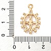Brass Micro Pave Clear Cubic Zirconia Pendants LS-ZIRC-U003-01G-09-3