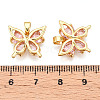 Brass Micro Pave Cubic Zirconia Charms KK-N254-226G-3