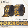 Gorgecraft Ethnic Style Polyester Silk Grosgrain Ribbon OCOR-GF0003-67B-2