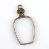 Rack Plating Alloy Bottle Open Back Bezel Pendants PALLOY-S047-31F-FF-2