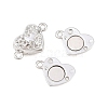 304 Stainless Steel Magnetic Clasps with Loops STAS-P452-04G-P-2