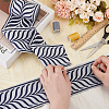 4.6~4.7M Polyester Jacquard Leaf Ribbon OCOR-OC0001-39A-3