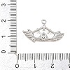 Brass Micro Pave Clear Cubic Zirconia Pendants CU-CBA0565-10P-3