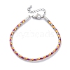 Polyester Cord Braided Bracelet Makings MAK-Z003-01P-25-1