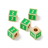 Rack Plating Brass Enamel Beads KK-B060-04G-02Z-3