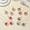 Inner Dried Flower Resin Dangle Earring & Pendant Necklaces Sets SJEW-FS00005-8