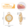 DICOSMETIC 10Pcs 5 Colors Brass Pave Cubic Zirconia Connector Charms KK-DC0002-65-2