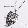 Gothic 316 Surgical Stainless Steel Pendant Box Chain Necklaces for Men ZF3615-3-1