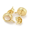 Brass with Sea Shell Stud Earring KK-Q820-05G-2
