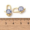 Brass Enamel Lobster Claw Clasps KK-K385-016G-4