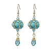 Synthetic Turquoise Dangle Earrings EJEW-MZ00669-03-2