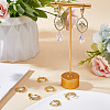 Beebeecraft 8Pcs Brass Hoop Earring Findings ZIRC-BBC0002-15-4