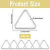 16Pcs Triangle Iron Linking Rings IFIN-CL0001-07P-2